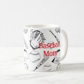 Mug classique Motif maman baseball, 11 oz (Devant droit)