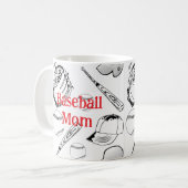 Mug classique Motif maman baseball, 11 oz (Devant gauche)