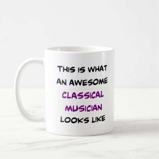 Mug classique musicien, génial (Gauche)