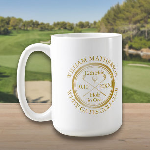 Mug Classique Or Trou en Un de Golf Personnalisé