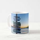 Mug classique Pensacola Bay Sign Sunset By Dock (Devant gauche)