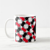 Mug classique rouge et noir Monogramme décoration init (Gauche)