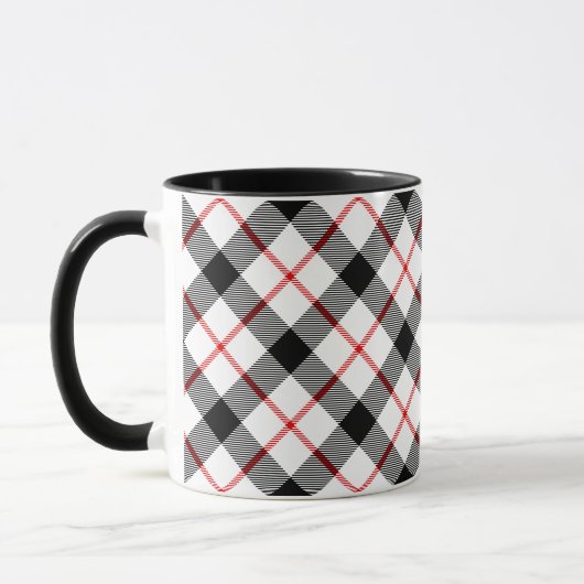 Mug classique rouge noir et blanc (Gauche)