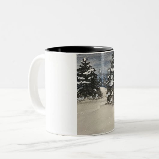 Mug classique Snowy Tree, 11 oz (Devant gauche)
