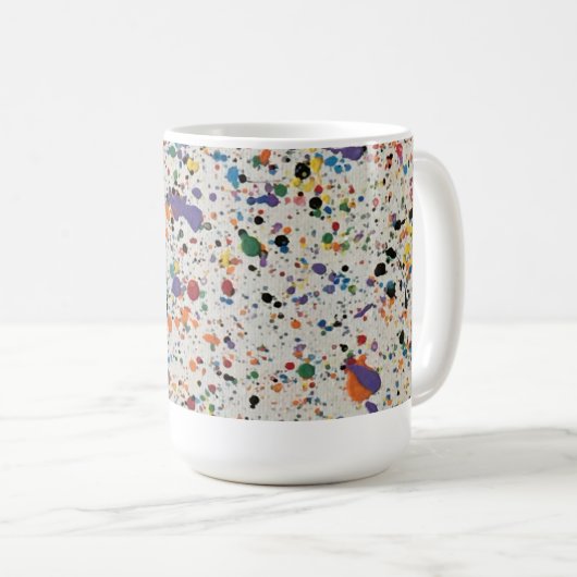 MUG CLASSIQUE - SUR CONFETTI BLANC  (Devant droit)