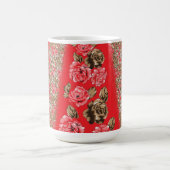 Mug Classique | Tasse à café florale | Dessin roug (Centre)