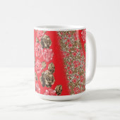 Mug Classique | Tasse à café florale | Dessin roug (Devant droit)