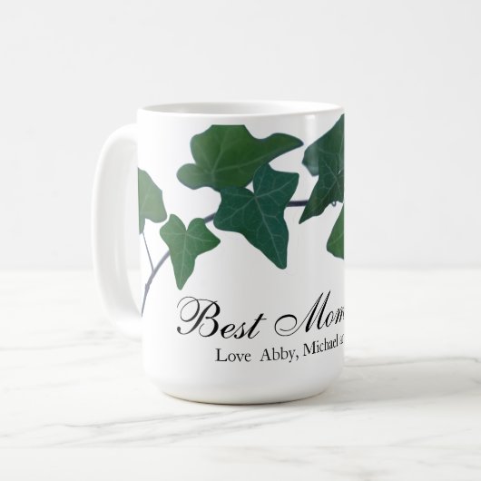 Mug Classique vert anglais vert ivoire botanique (Devant gauche)
