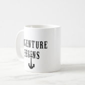 Mug Classique vintage d'Ancre que l'aventure commence (Devant gauche)