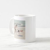 Mug Classique Vintage Noël Enfant de neige (Devant gauche)