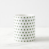 Mug Classiques pois verts forêt foncée sur fond blanc (Centre)