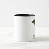 Mug Classy Elegant Médicale Gold Caduceus Black Wings (Centre)