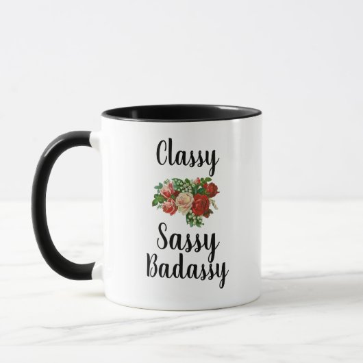 Mug Classy Sassy Badassy Funny (Gauche)