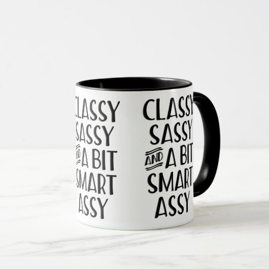 Mug Classy Sassy Et Un Peu Smart Assy (Devant droit)