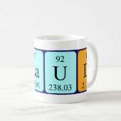 Mug Claucher la taille du nom de table périodique (Devant droit)