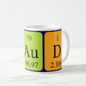Mug Claucher la taille du nom de table périodique (Devant droit)