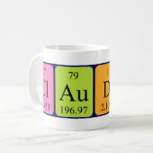 Mug Claudine nom de table périodique muette (Devant gauche)