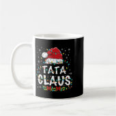 Mug Claus Drôle de Lumières de Noël Pyjama Famille Cor (Gauche)