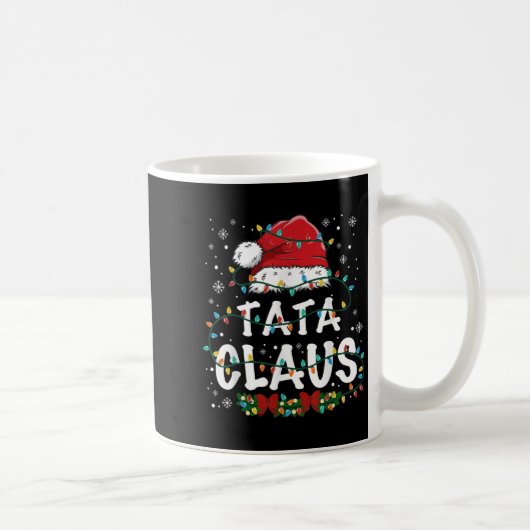 Mug Claus Drôle de Lumières de Noël Pyjama Famille Cor (Droite)