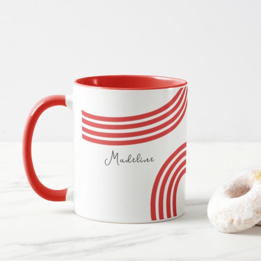 Mug Clause Santa coquin rétro (Avec donut)
