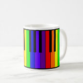 Mug Clavier d'arc-en-ciel (Devant droit)