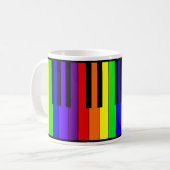 Mug Clavier d'arc-en-ciel (Devant gauche)