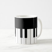 Mug Clavier de piano classique Musique personnalisée (Devant droit)