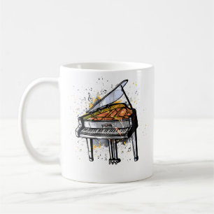 Mug Clavier de piano Conception d'art musical Piano