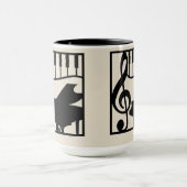 Mug Clavier de piano élégant Musique Clé de sol Note É (Centre)