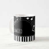 Mug Clavier de piano et notes musicales (Devant gauche)