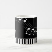 Mug Clavier de piano et notes musicales (Centre)