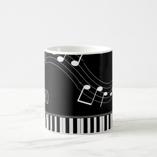 Mug Clavier de piano et notes musicales (Centre)