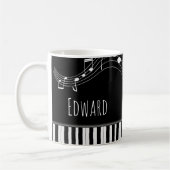 Mug Clavier de piano et notes musicales (Gauche)