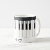 Mug Clavier des touches de piano de nom personnalisé (Devant droit)