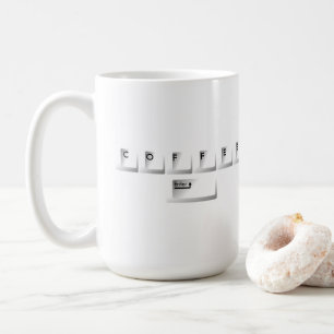 Mug Clavier d'ordinateur Entrez les clés de CAFÉ