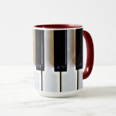 Mug Clavier - noir et blanc (Devant droit)