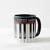 Mug Clavier Piano Avec Citation Musique (Devant droit)