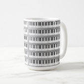 Mug clavier piano noir et blanc (Devant droit)