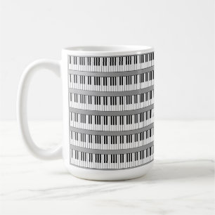 Mug clavier piano noir et blanc