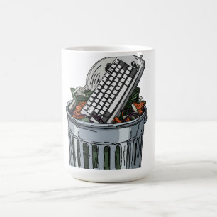Mug Clavier sur poubelle