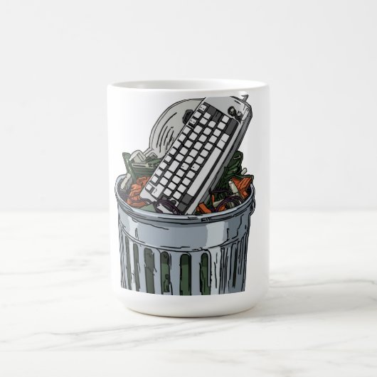 Mug Clavier sur poubelle (Centre)