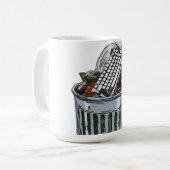 Mug Clavier sur poubelle (Devant gauche)