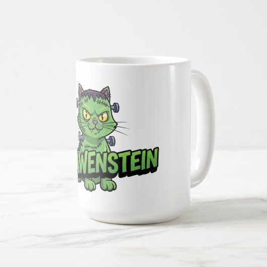 Mug Clawenstein Green Halloween Chat (Devant droit)