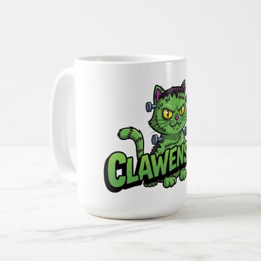 Mug Clawenstein Green Halloween Chat (Devant gauche)