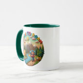 Mug Clay Art “Born to Roam” Camping Adventure Scene (Devant gauche)