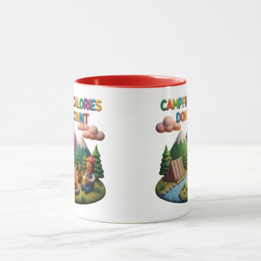 Mug Clay Art “Campfire Calories Don’t Count” Scene (Centre)