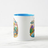 Mug Clay Art “Reel Cool Dad” Fishing Scene Design (Centre)