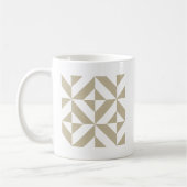 Mug Clay Geometric Deco Cube Pattern (Gauche)