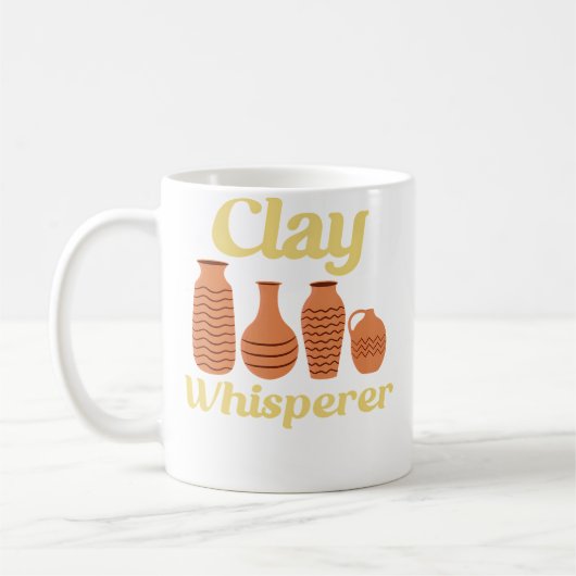 Mug Clay Whisperer Ceramic Funny Pottery (Gauche)