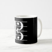 Mug Clé Alto blanc-sur-noir (Devant droit)